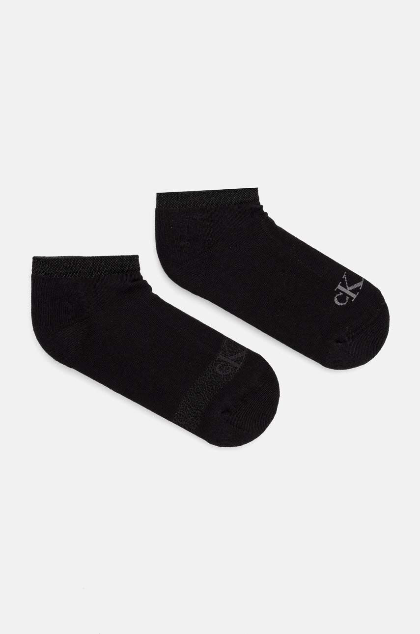 Ponožky Calvin Klein Jeans 2-pak dámske, čierna farba, 701230600