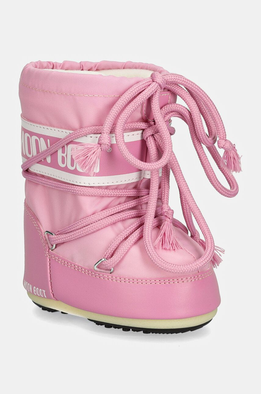 Detské snehule Moon Boot ICON MINI NYLON ružová farba, 80D1400430
