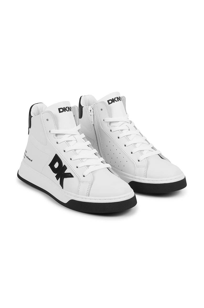 Detské kožené tenisky Dkny biela farba, D60904