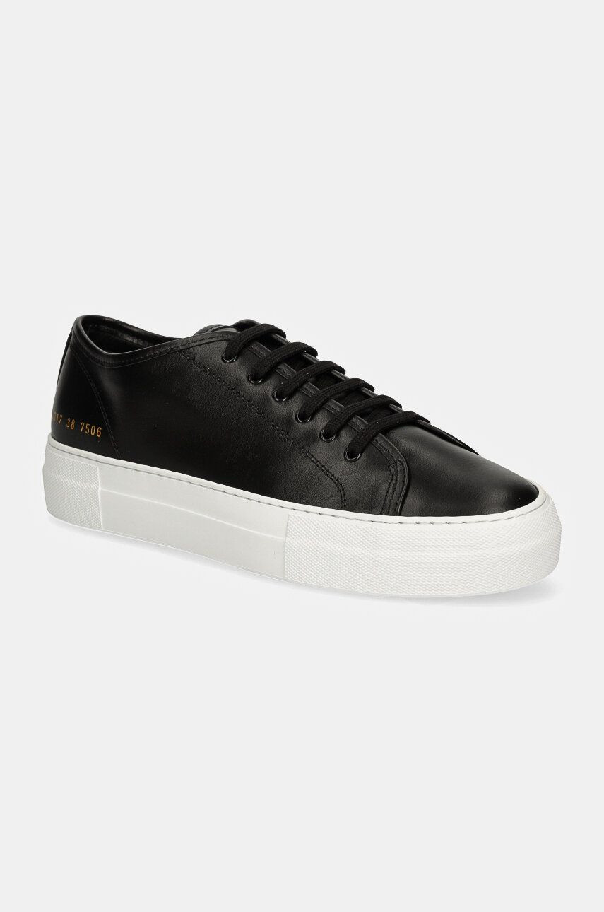 Kožené tenisky Common Projects Tournament Low Super in Leather čierna farba, 4017