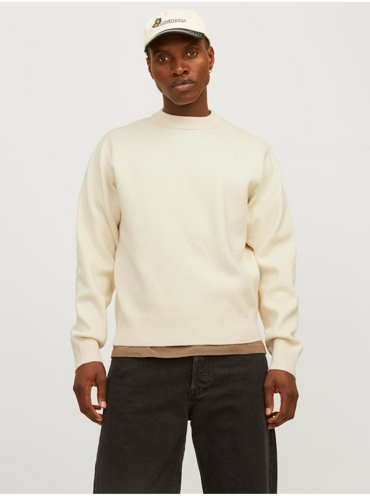 Krémový pánsky sveter Jack & Jones Vester