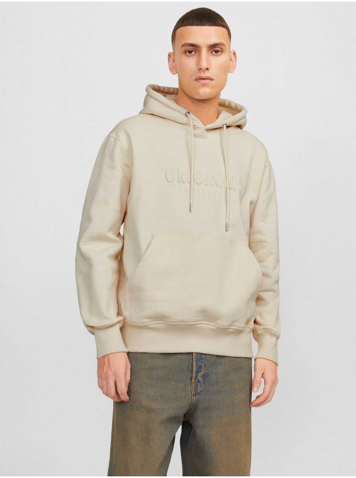 Béžová pánska mikina Jack & Jones Frederiks