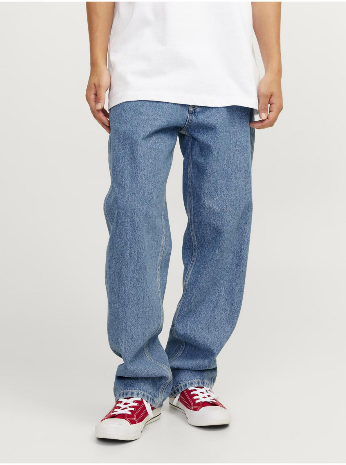 Modré pánske wide fit džínsy Jack & Jones Glenn