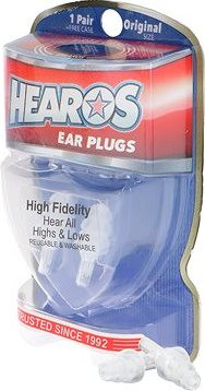 HEAROS High Fidelity Ear Plugs Original NRR 15db 1 Pair