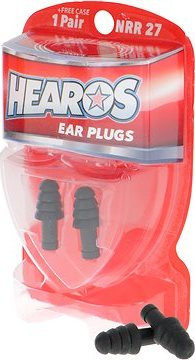 HEAROS Rock N Roll Series Ear Plugs Black NRR 27db 1 Pair