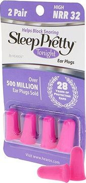 HEAROS Sleep Pretty Tonight Ear Plugs NRR 32db 2 Pairs