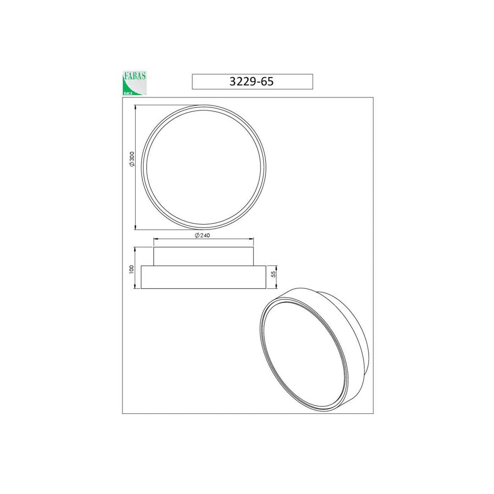 Nástenné svietidlo Hatton, Ø 30 cm, 2 x E27, biele, IP65