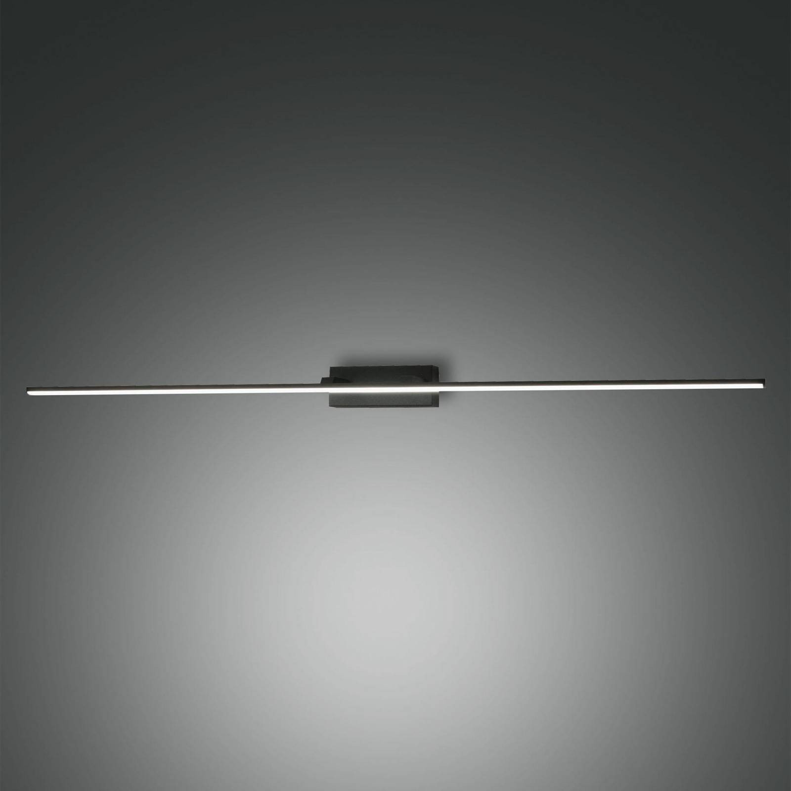 Zrkadlové svetlo Nala LED, čierne, šírka 110 cm, kov