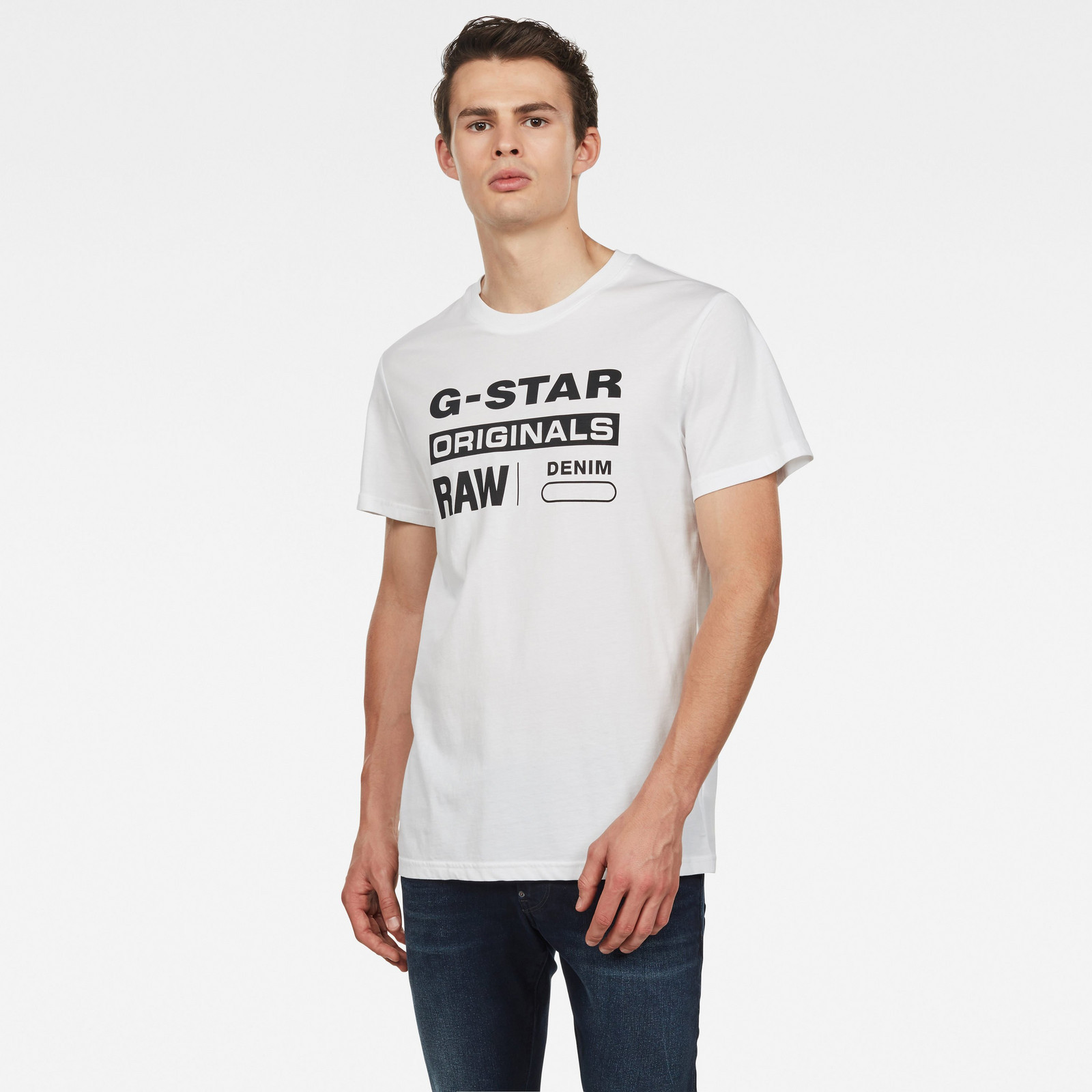 Tričko - G-STAR Graphic 8 r t ss biele
