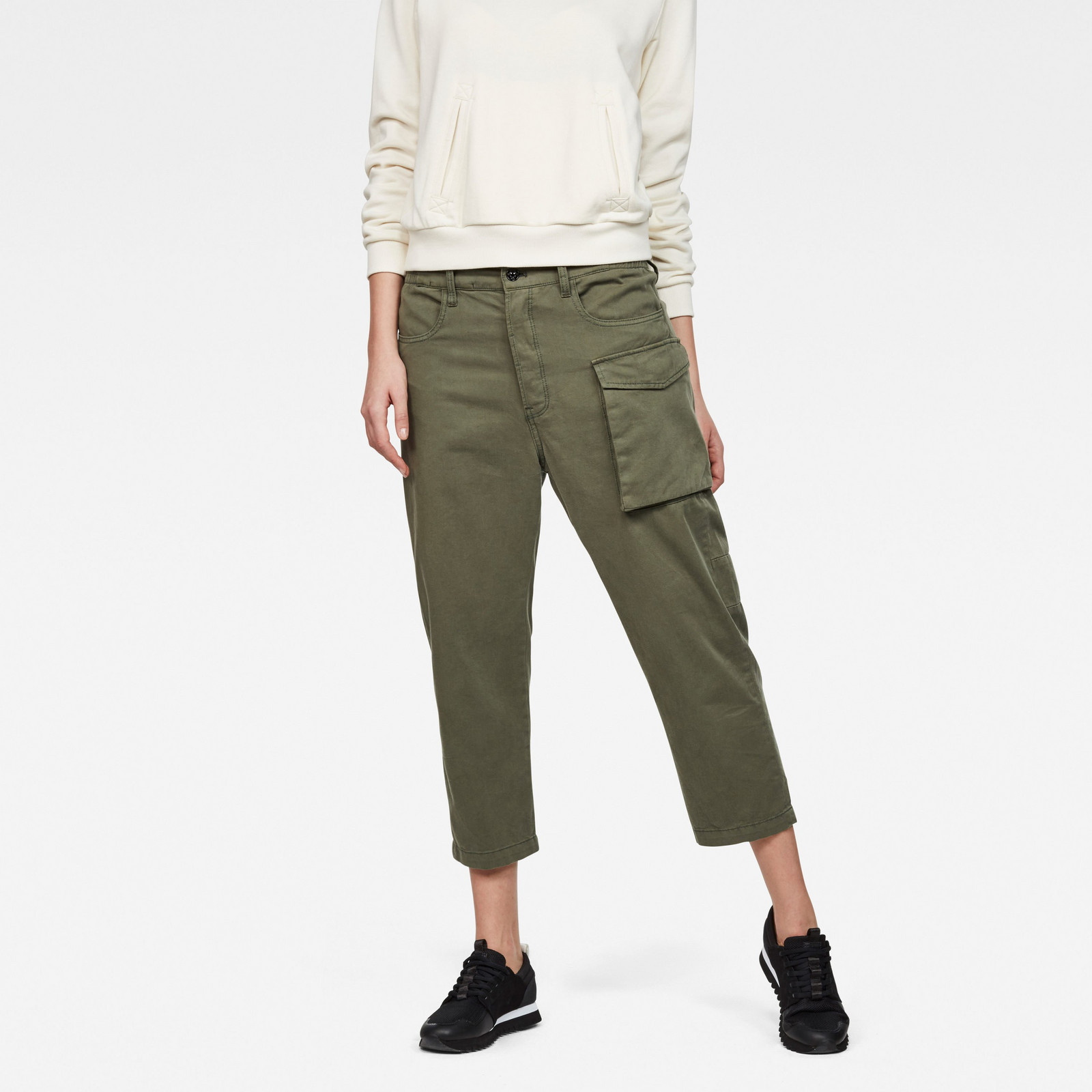 G-STAR Nohavice - Tendric 3d mid bf wmn kaki