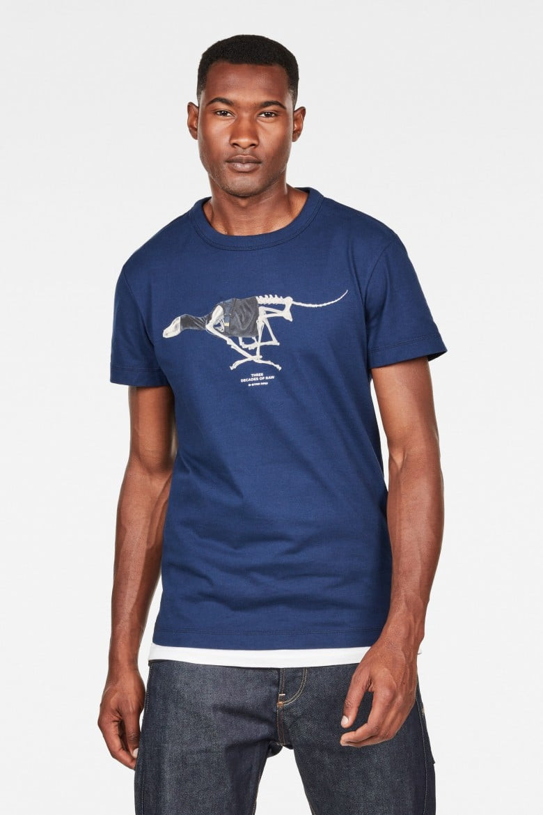 G-STAR Tričko - 30yr r t s\s tmavomodré