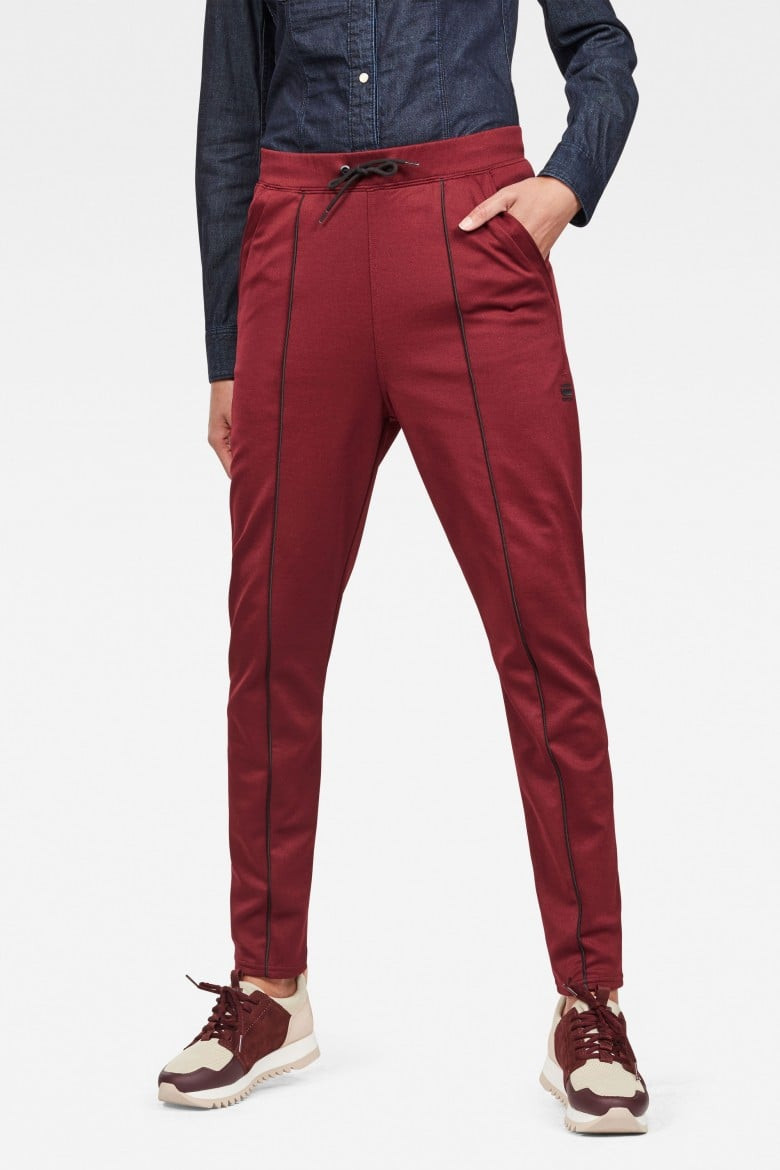 G-STAR Tepláky - Lanc skinny track pant wmn bordové