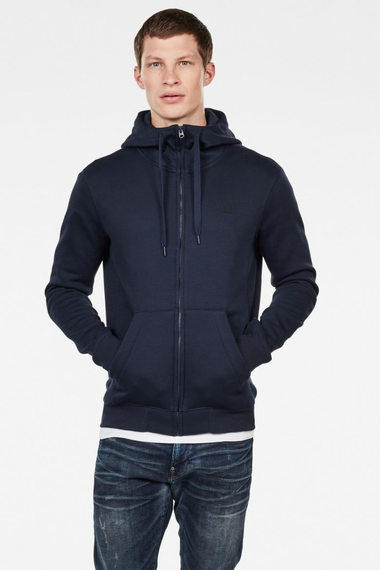 G-STAR Mikina - Premium core hdd zip sw l\s modrá