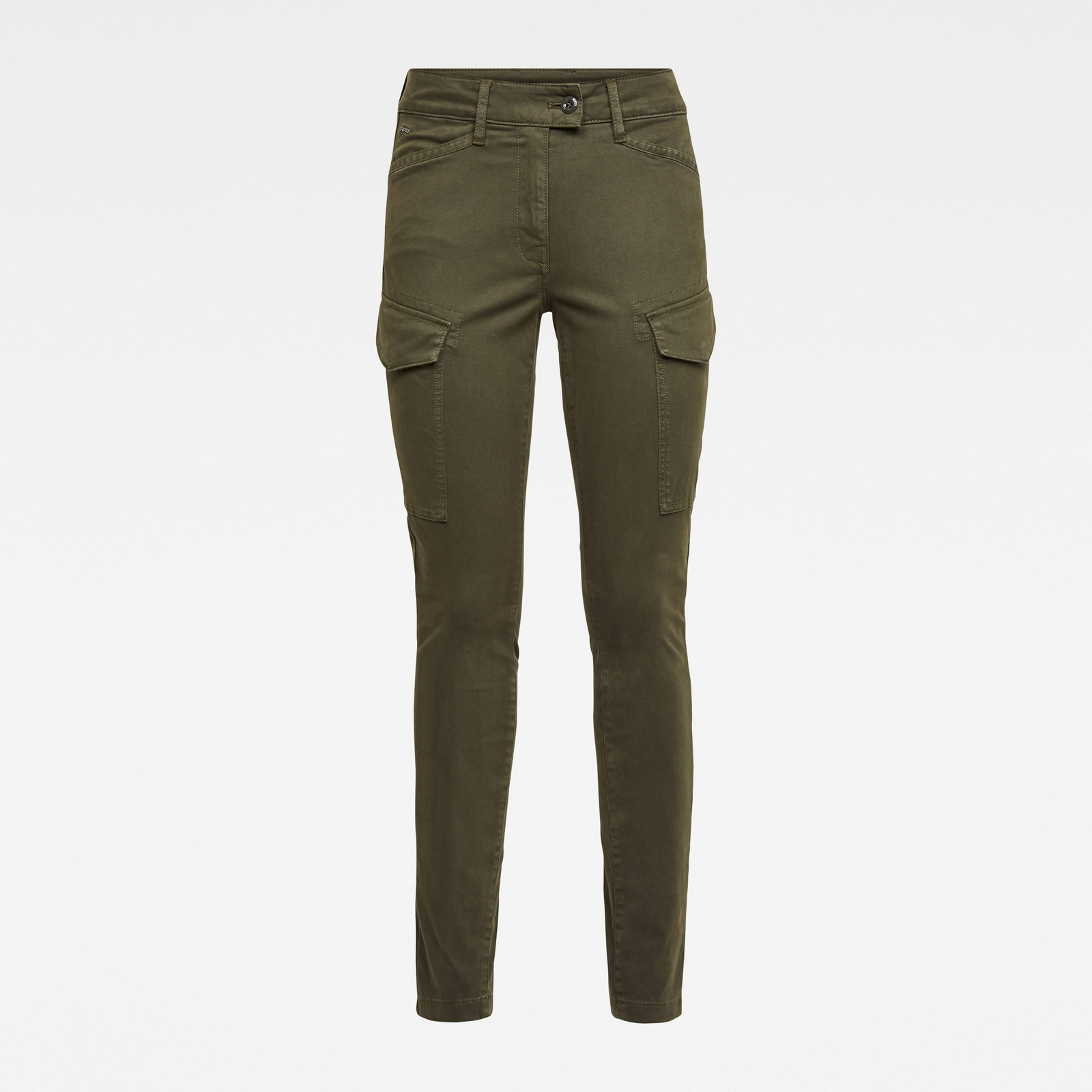 G-STAR Nohavice - Blossite G-Shape army high skinny w hnedo-olivové