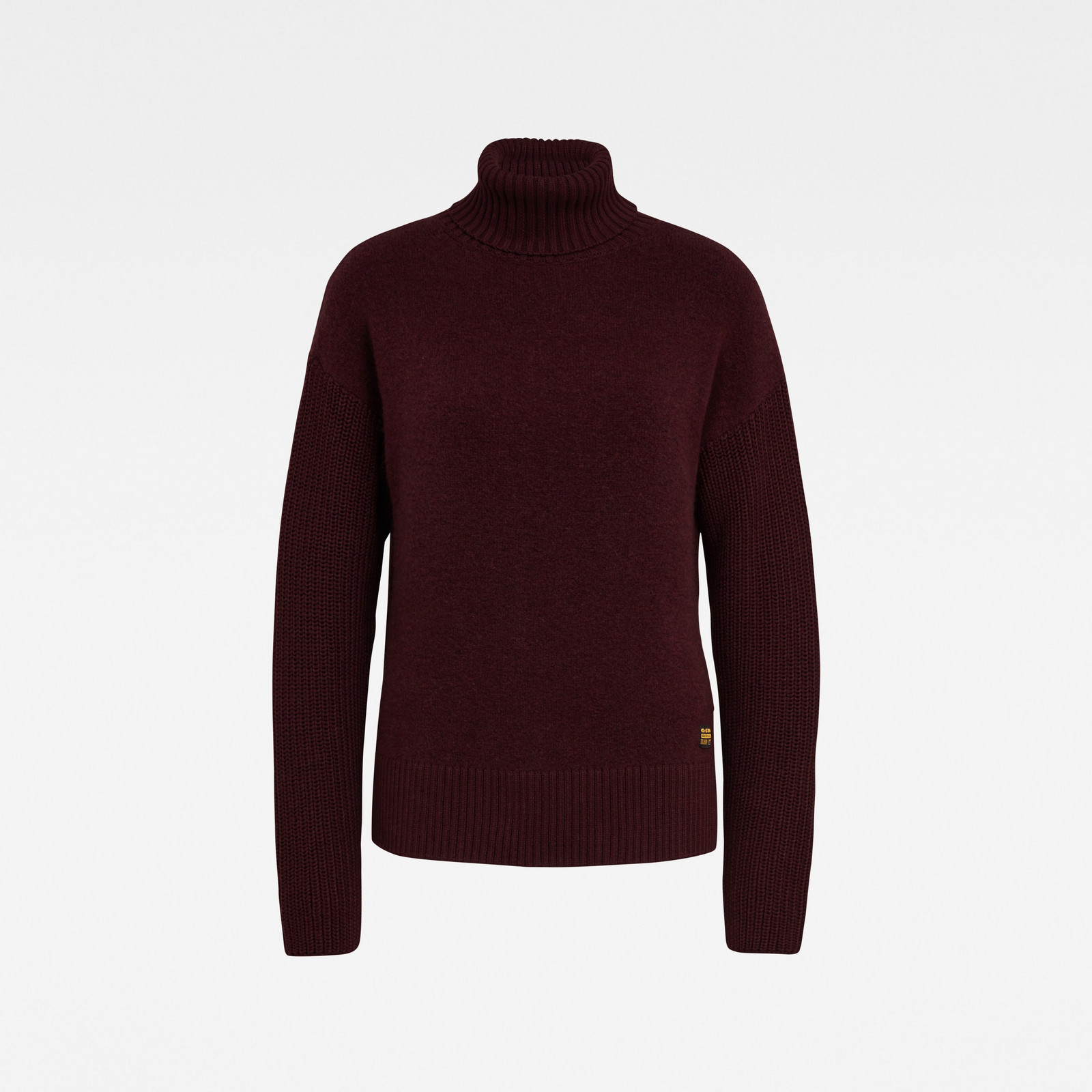 G-STAR Sveter - Addir roll loose knit wmn l\s bordový