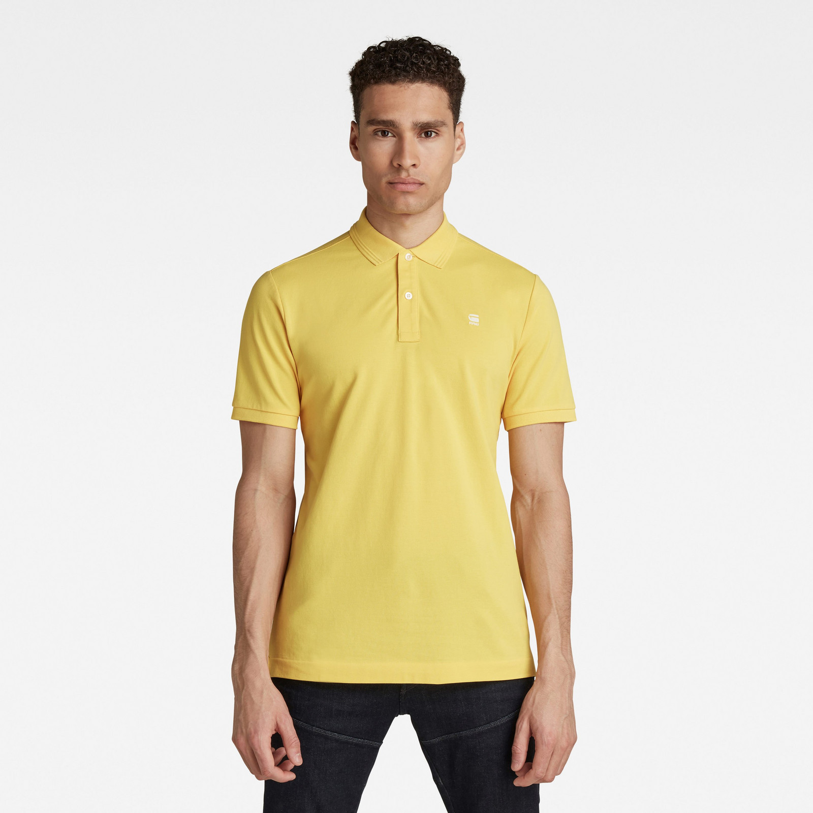 G-STAR Polo tričko - Dunda slim polo s\s žlté