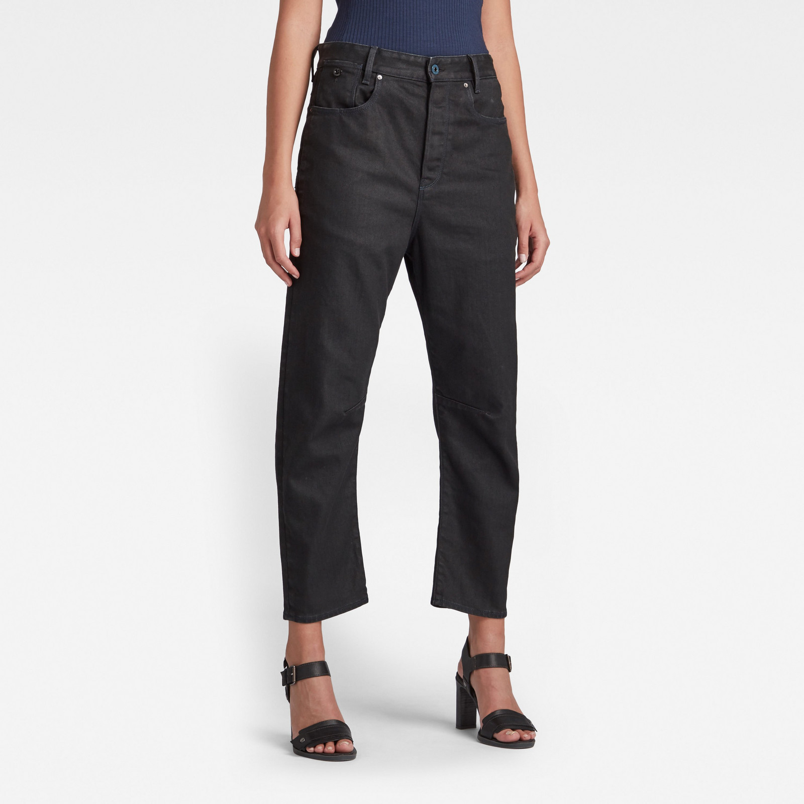 Rifle - G-star C-Staq 3D Boyfriend Crop čierne