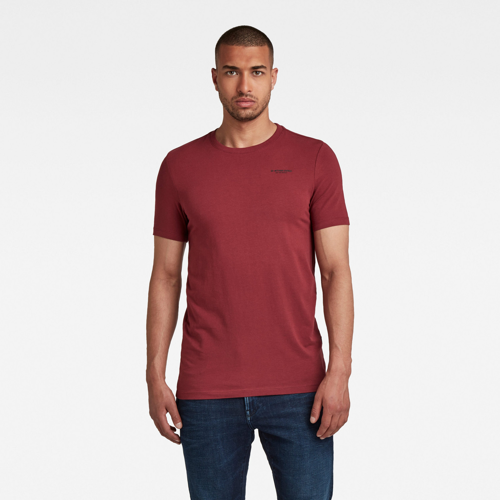Tričko - G-star Slim base r t s\s bordové