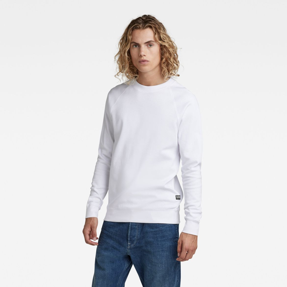 G-STAR Sveter - Tweeter raglan l\s biely