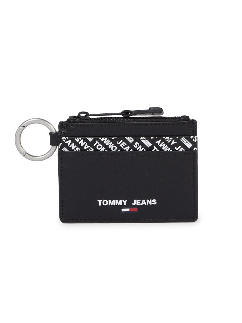 Tommy Jeans Peňaženka - TJM ESSENTIAL LTHR CC & COIN čierna