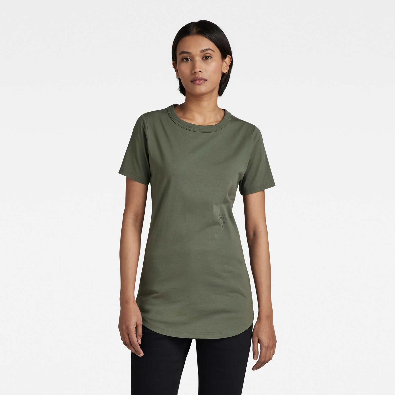 G-STAR Tričko - Mysid long slim logo r t wmn zelené