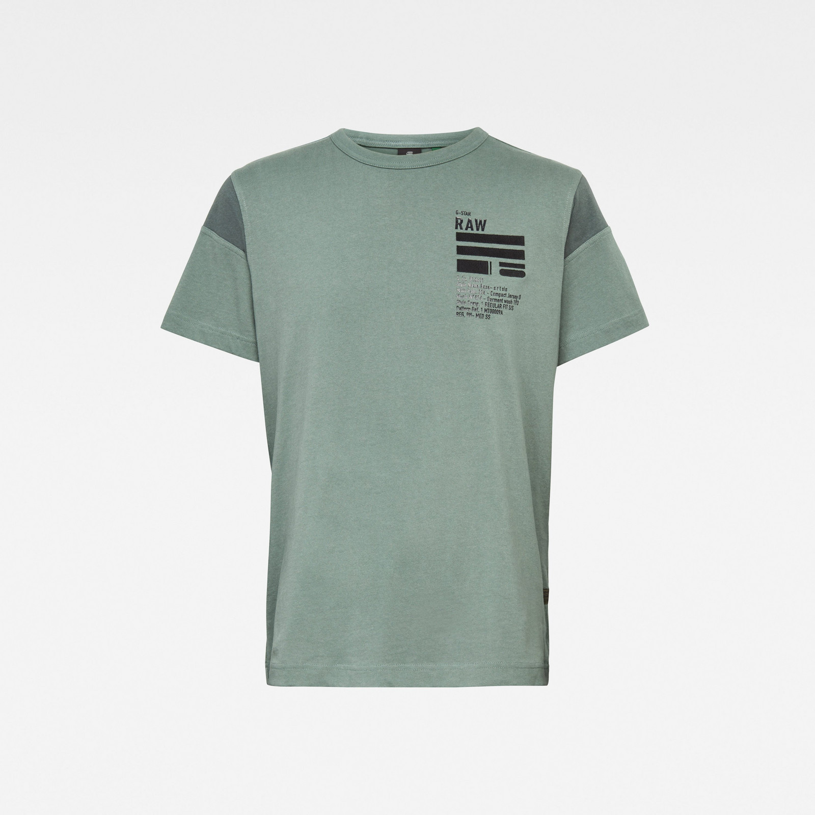 G-STAR Tričko - C&S Back Graphic + Loose R T S\S zeleno šedé