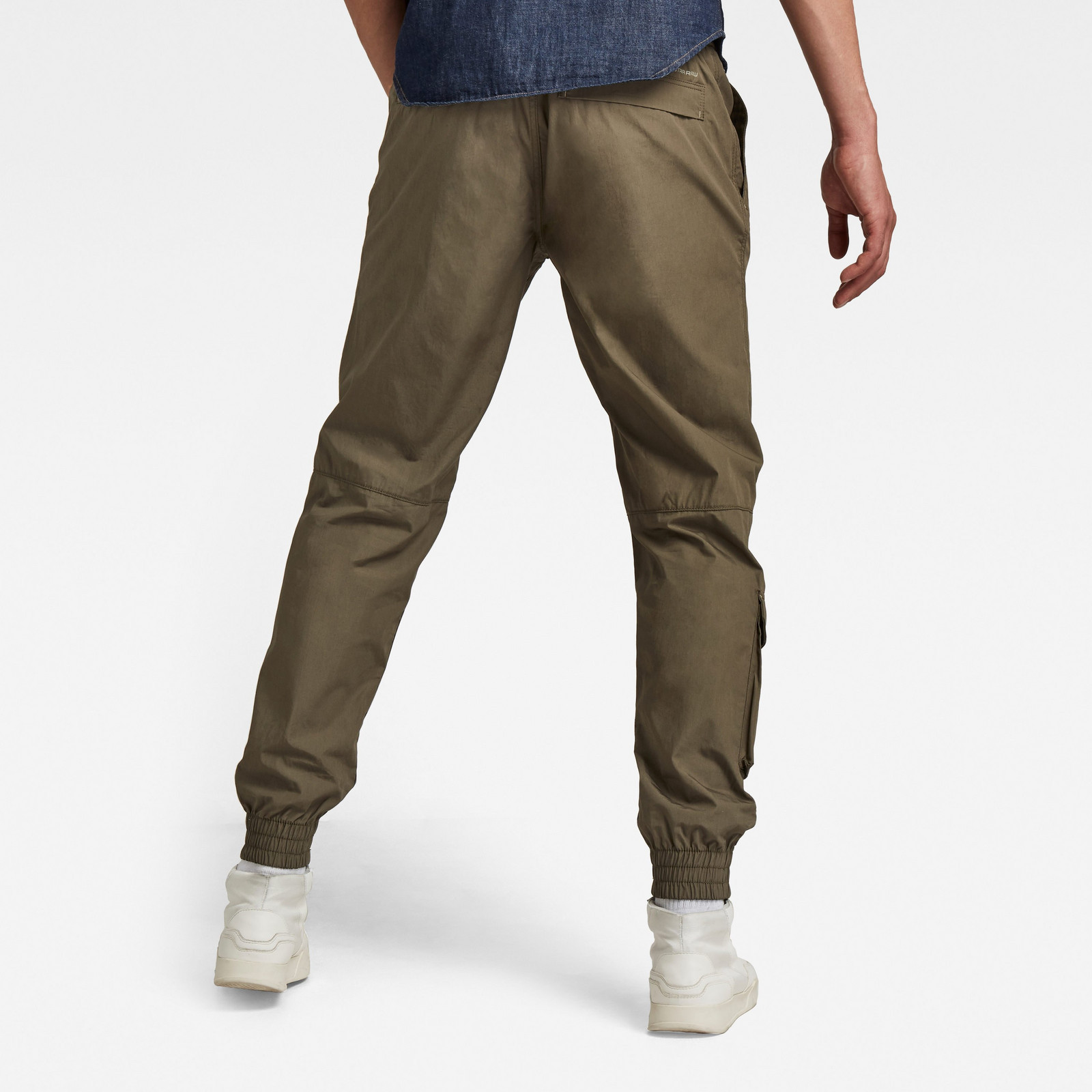G-STAR Nohavice - Chino relaxed cuffed trainer zelené