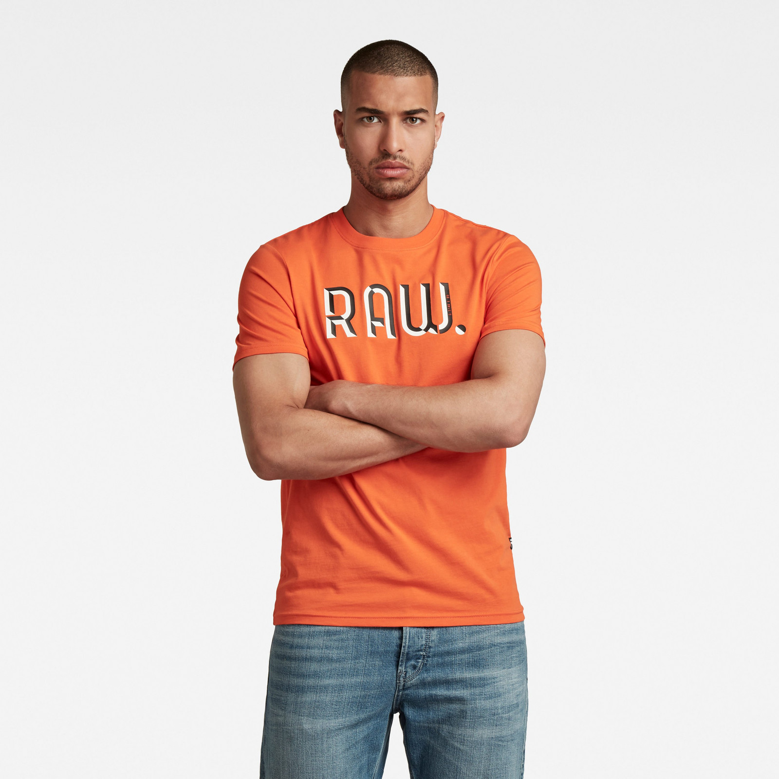 Tričko - G-star RAW Compact jersey o oranžové