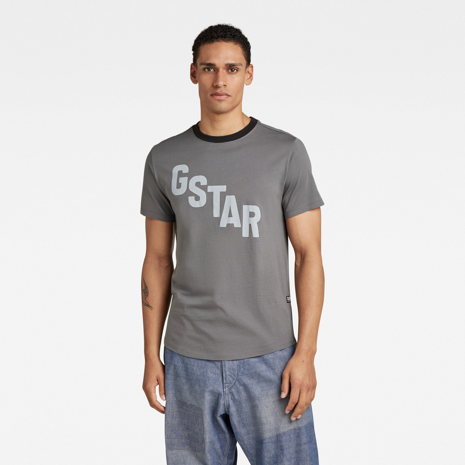 G-STAR Tričko - Lash sports graphic r t šedé