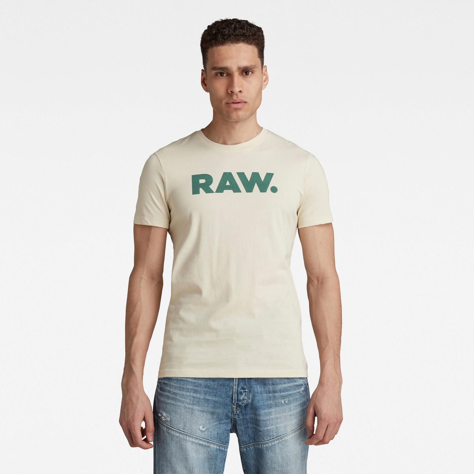 G-STAR Tričko - RAW. slim r t béžové