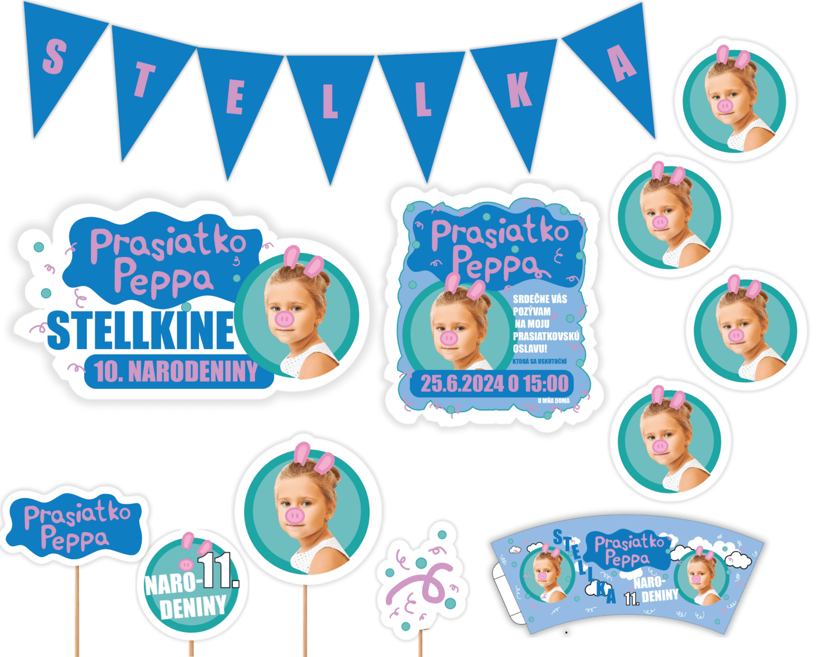 Personal Personalizovaný narodeninový set - Peppa Pig