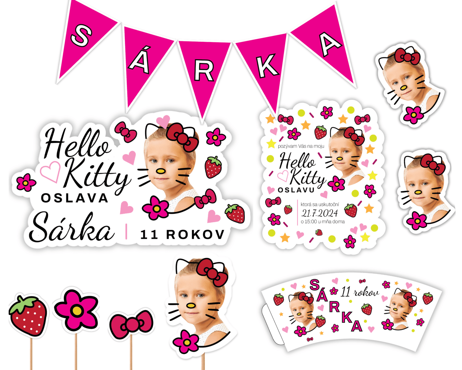 Personal Personalizovaný narodeninový set - Hello Kitty