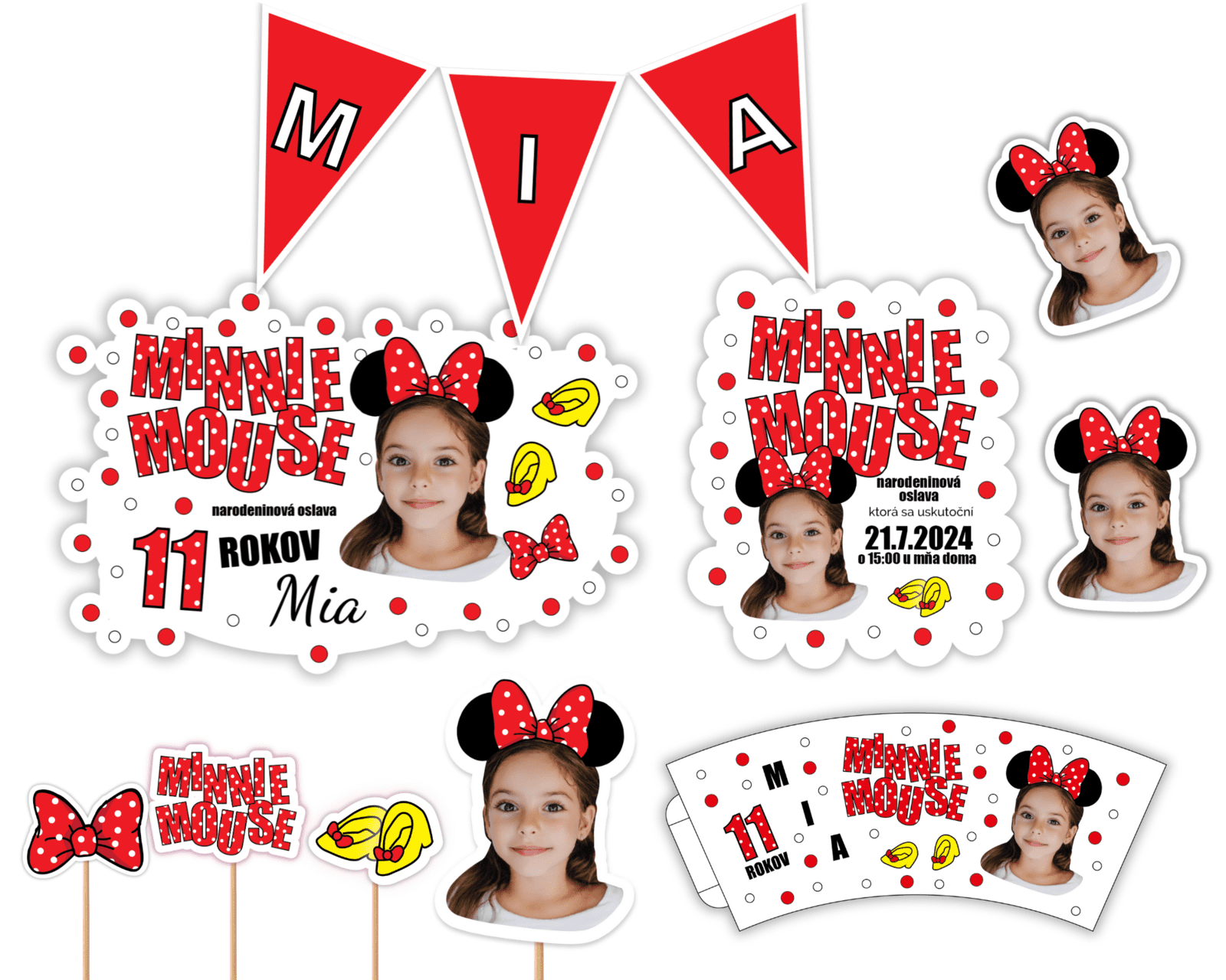 Personal Personalizovaný narodeninový set - Minnie Mouse
