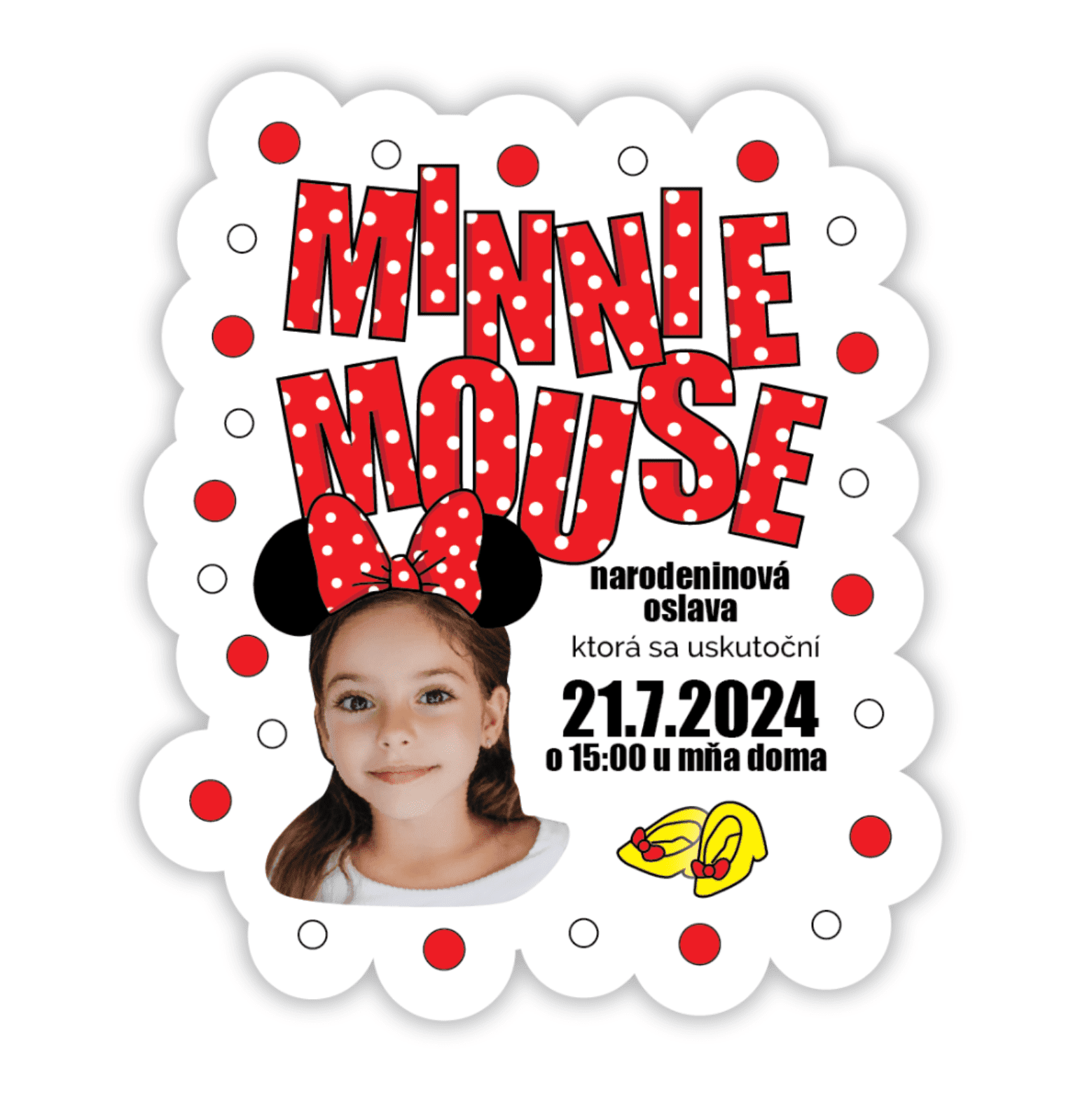 Personal Personalizované pozvánky 6 ks - Minnie Mouse