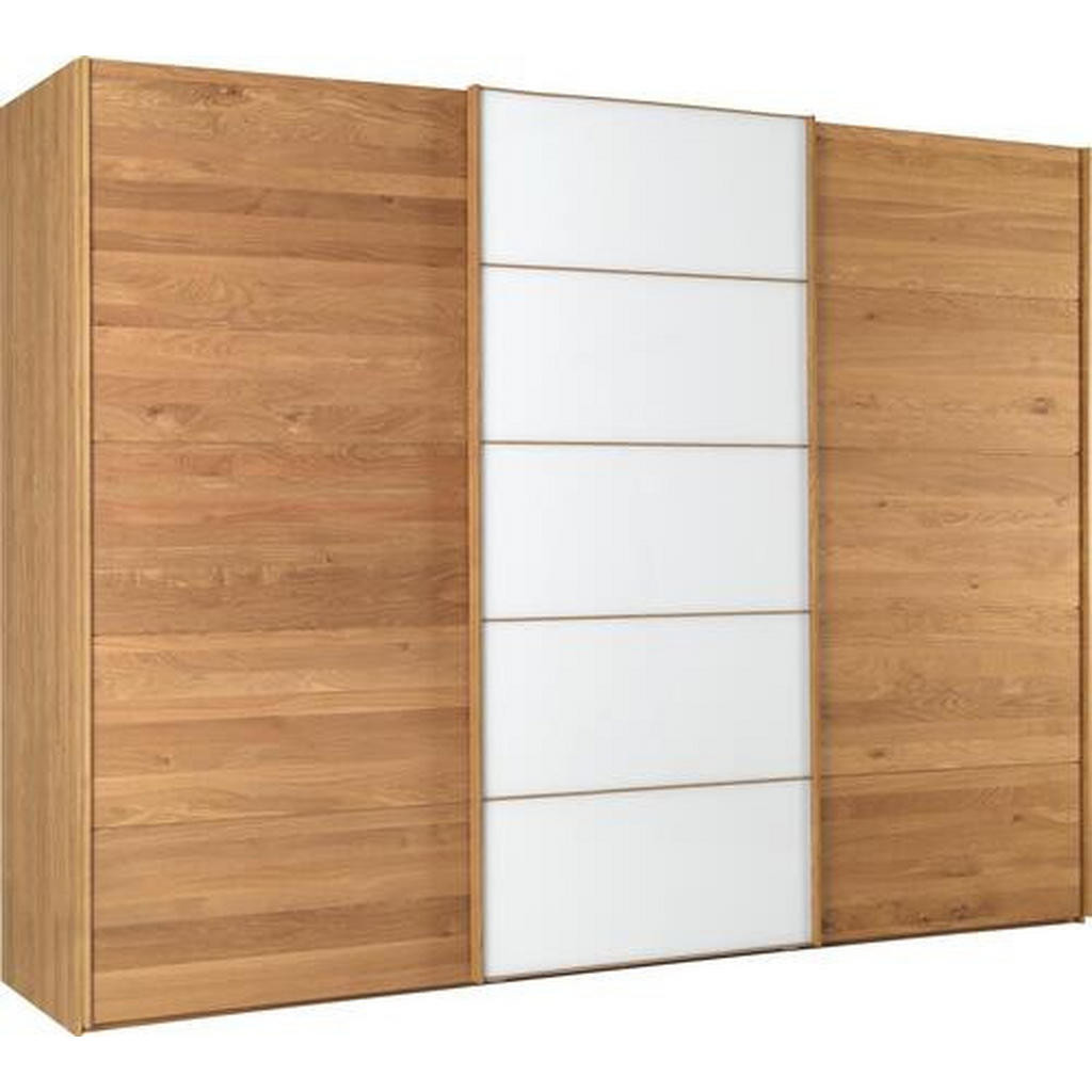 Linea Natura SKRIŇA S POS. DVER. – HOR.VED, dub, biela, farba duba, 250/217/67 cm