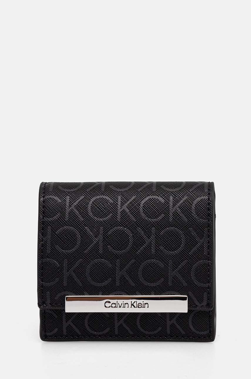 Peňaženka Calvin Klein dámska, čierna farba, K60K612443