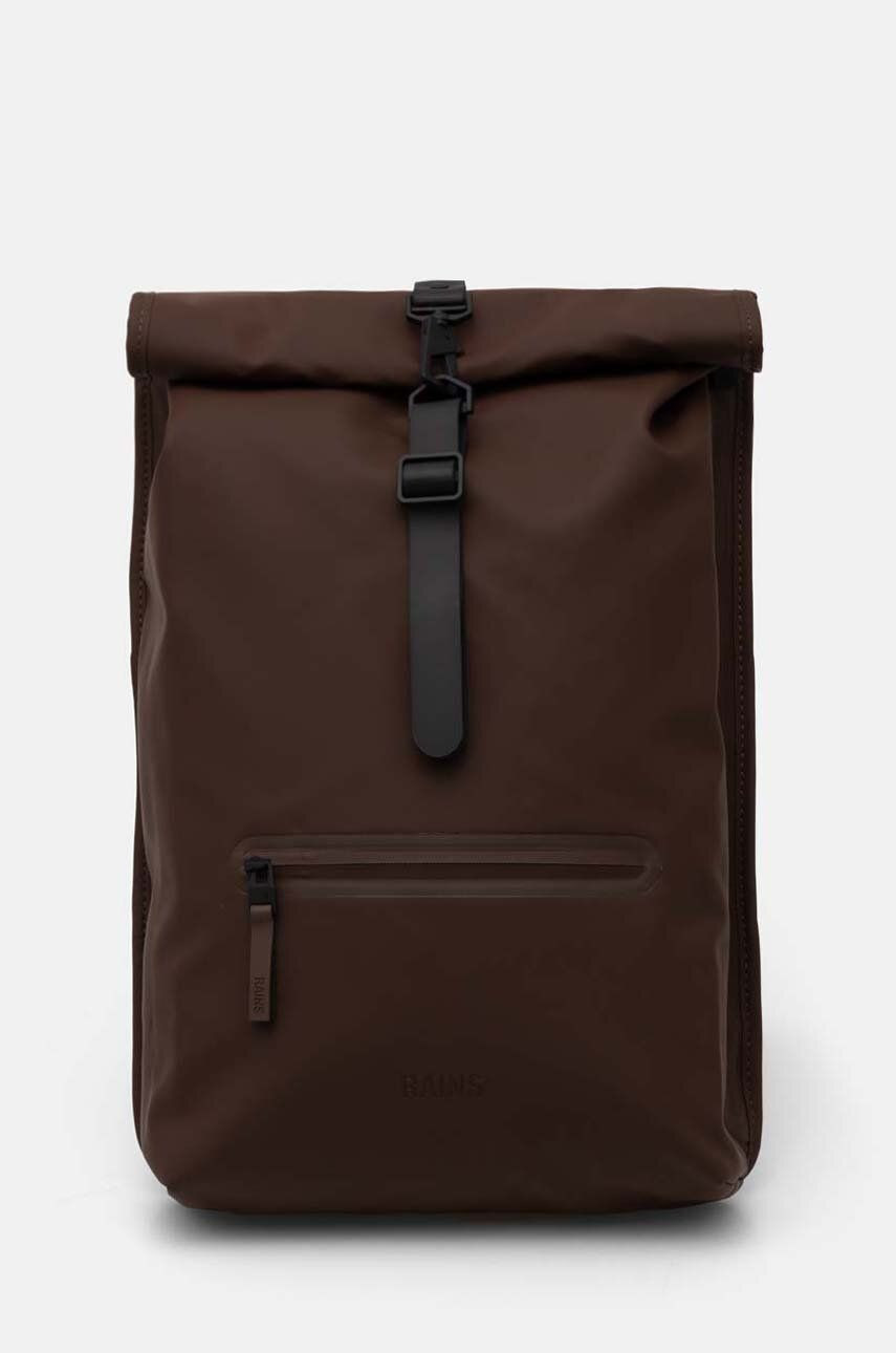 Ruksak Rains Rolltop Rucksack W3 hnedá farba, veľký, jednofarebný, 13320-23