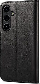 Lenuo Leather flipové puzdro na Samsung Galaxy S24 čierne