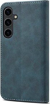 Lenuo Leather flipové puzdro na Samsung Galaxy S24 modrá