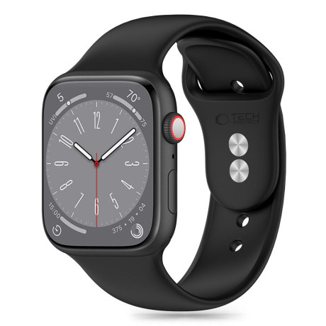 Tech-Protect Silicone remienok na Apple Watch 42/44/45/49mm, black