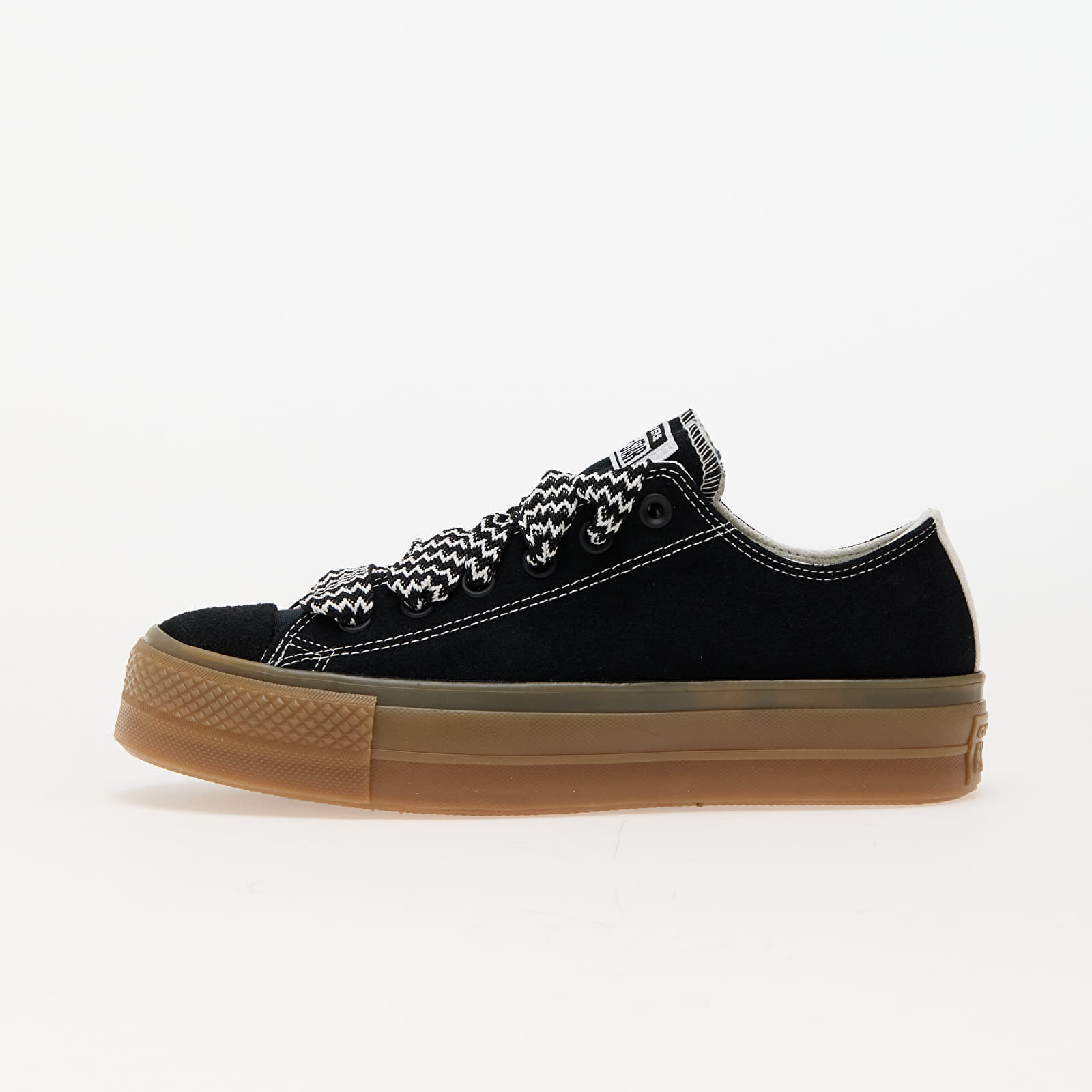 Tenisky Converse Chuck Taylor All Star Lift Platform Suede Black/ Egret/ Light Brown EUR 36.5