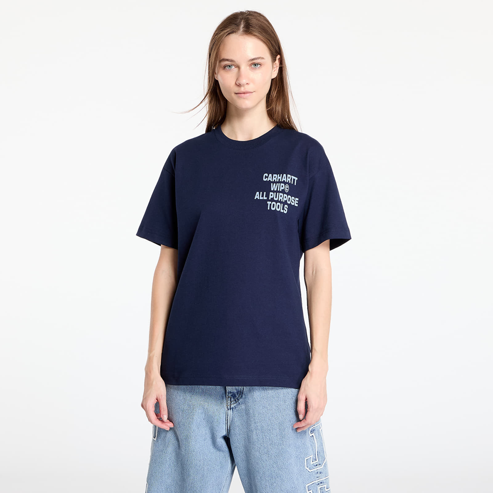 Tričko Carhartt WIP S/S Cross Screw T-Shirt UNISEX Air Force Blue L
