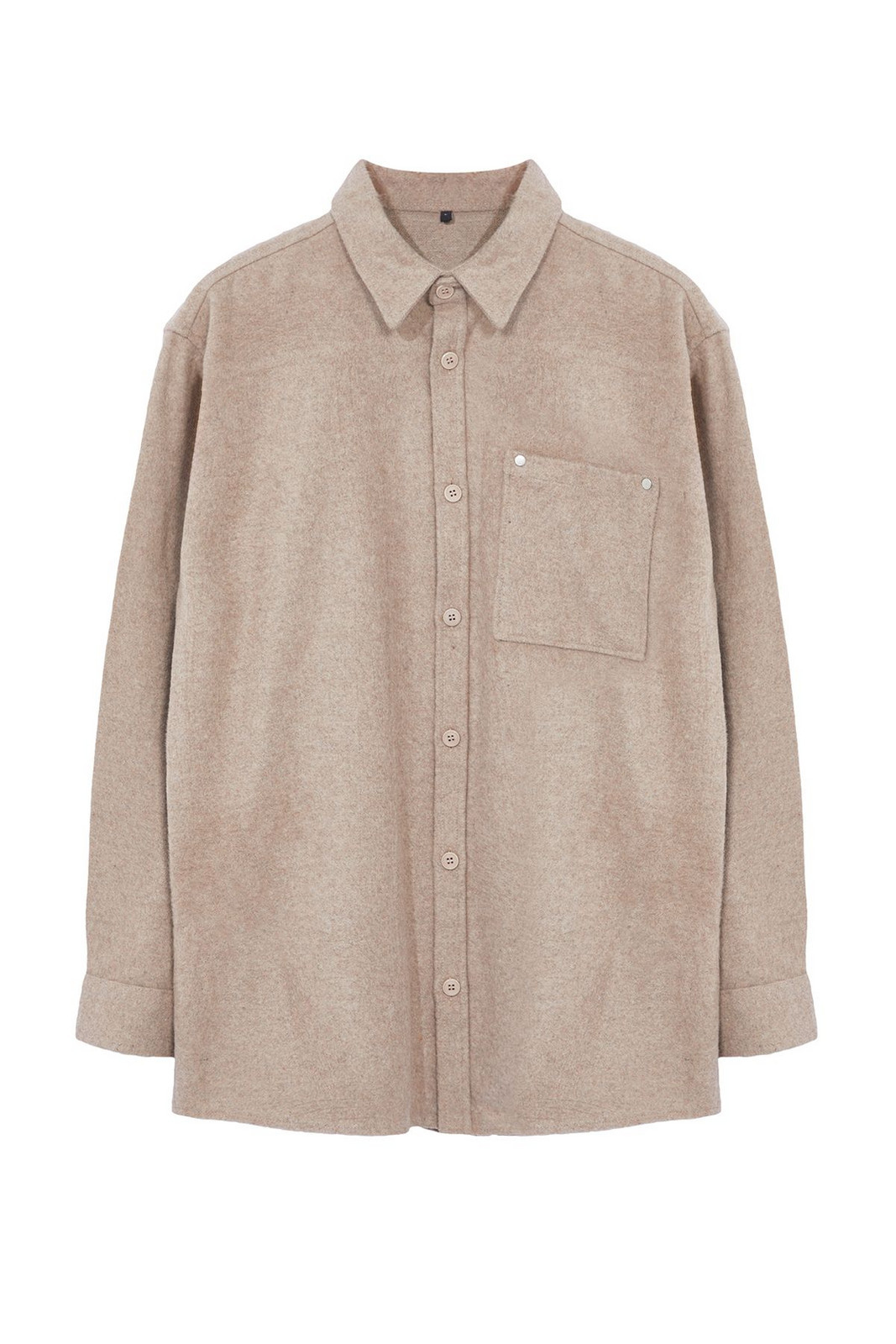 Trendyol Beige Oversize Fit Cachet Winter Shirt