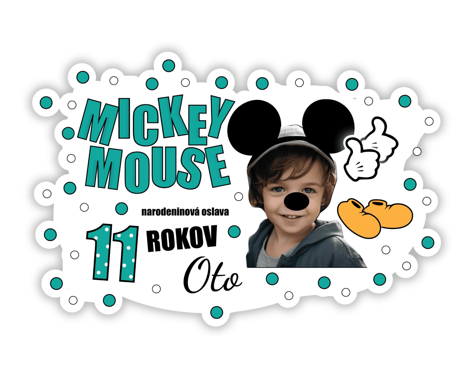 Personalizovaná podložka pod tanier -  Mickey Mouse