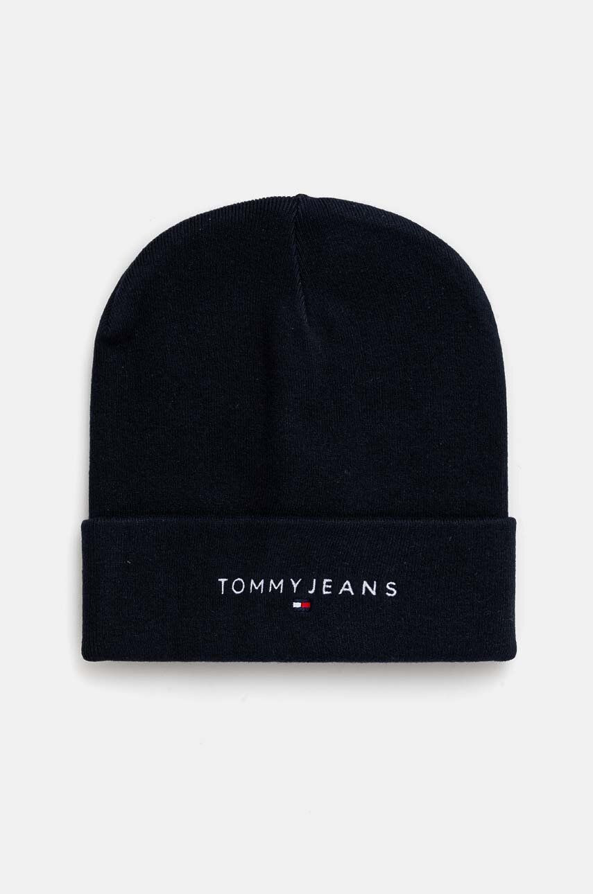 Čiapka Tommy Jeans tmavomodrá farba, AM0AM12896