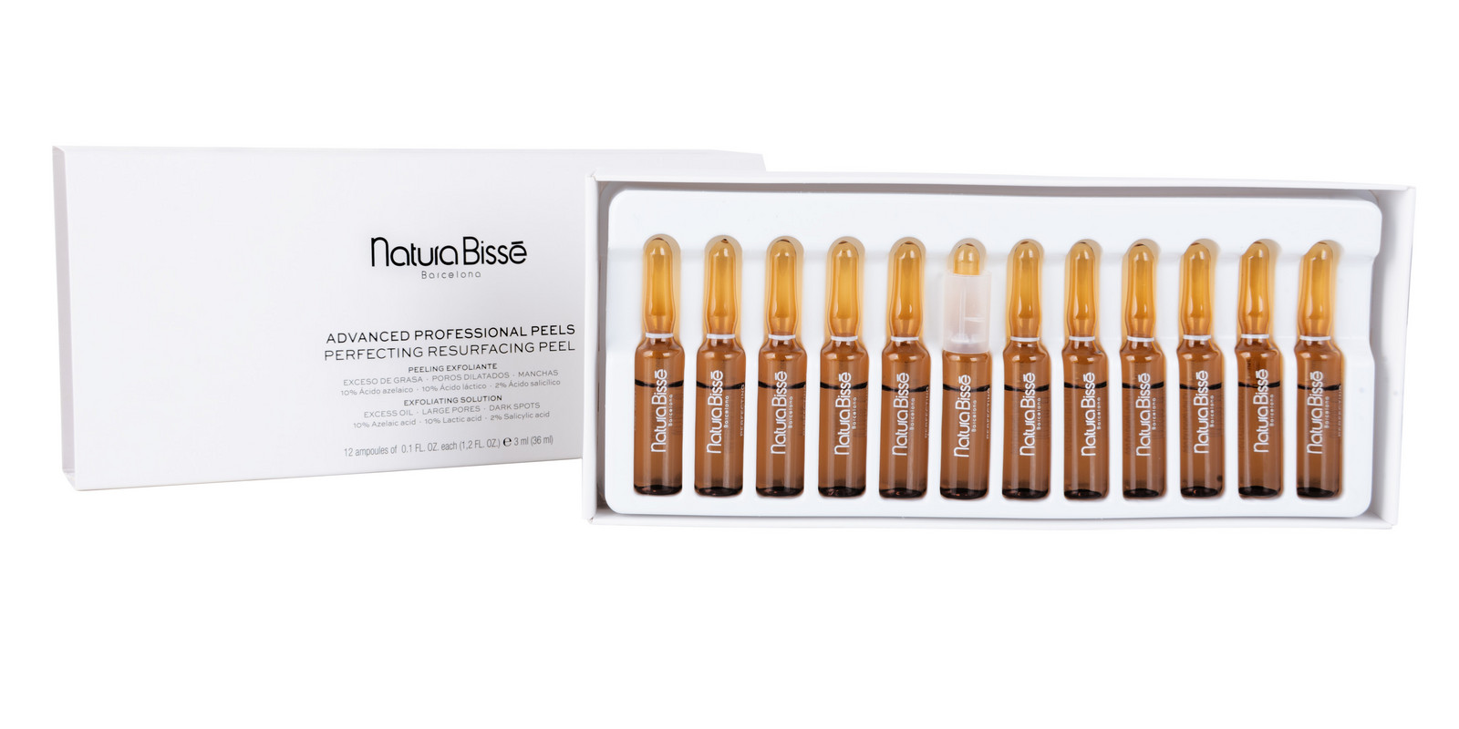 Natura Bissé Exfoliačná ampulka pre mastnú a aknóznu pleť Advanced Professional Peels (Perfecting Resurfacing Peel) 12 x 3 ml