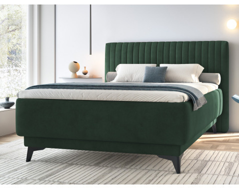 Posteľ Kalla 140x200 cm, fľaškovo zelená látka%