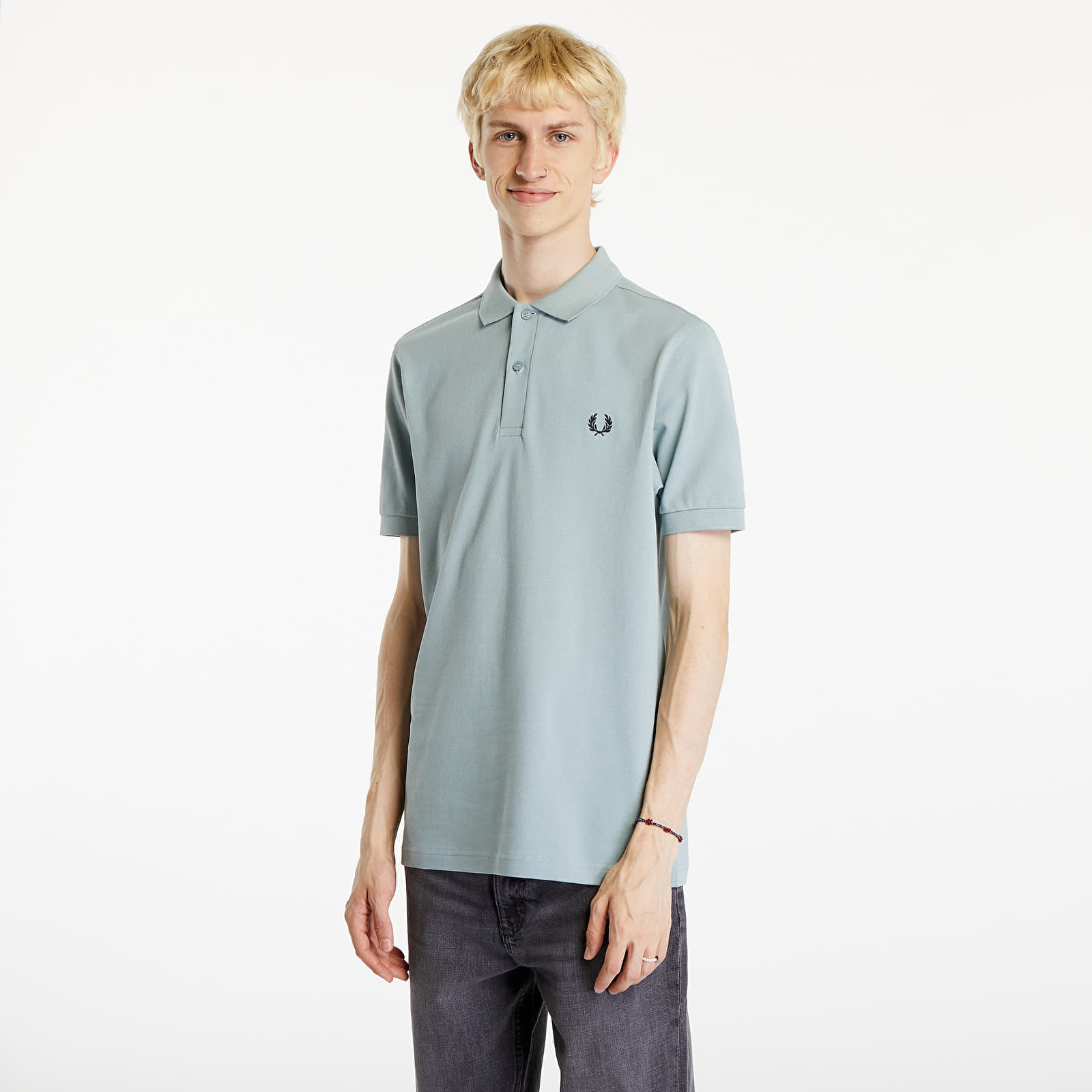 Tričko FRED PERRY The Fred Perry Shirt Silver Blue/ Black XL