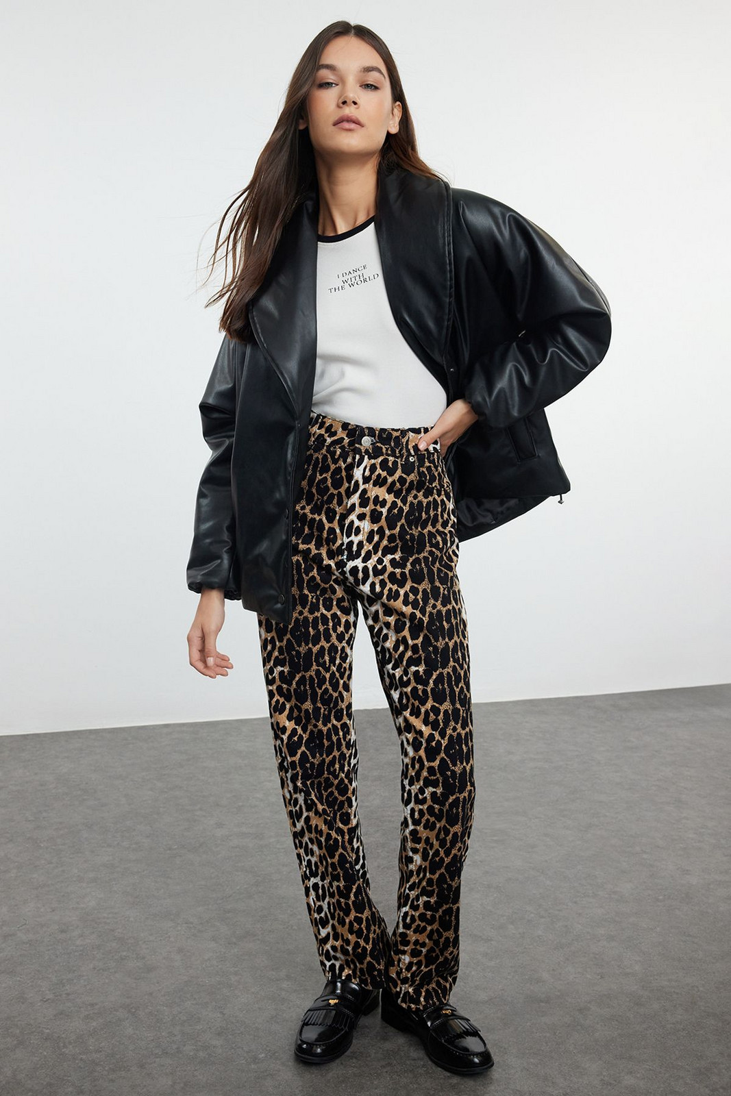 Trendyol Black Regular Faux Leather Jacket