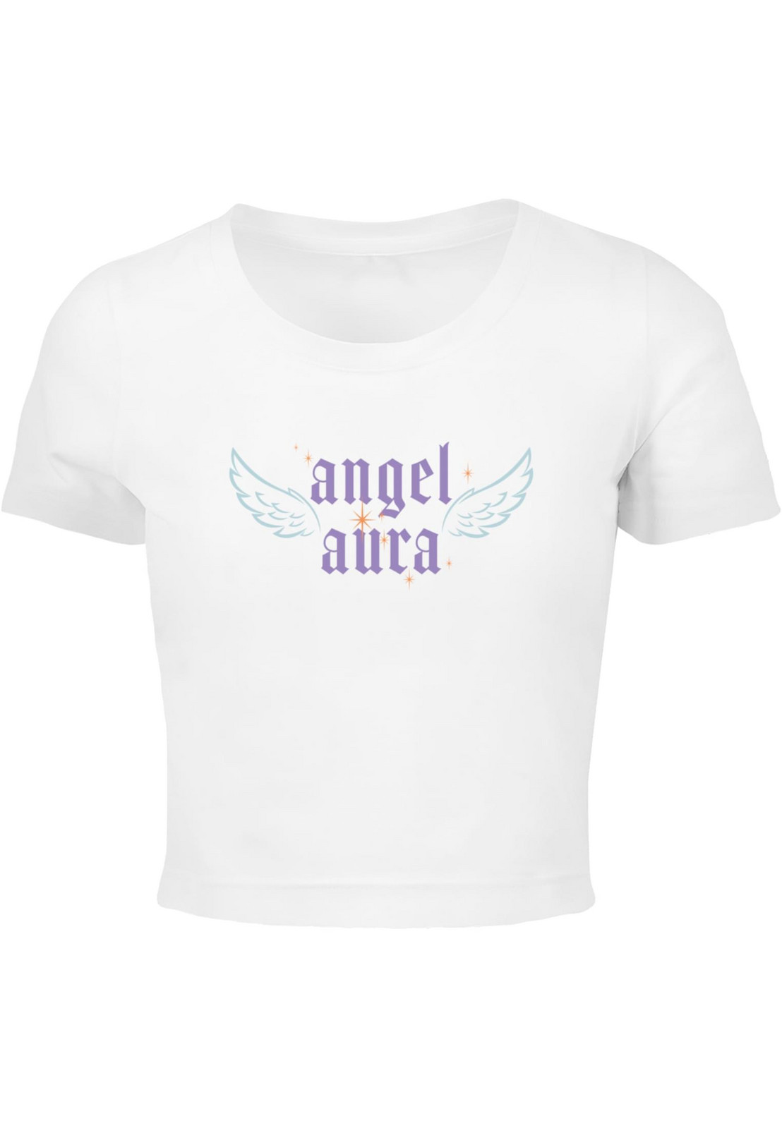 Women's short T-shirt Angel Aura white